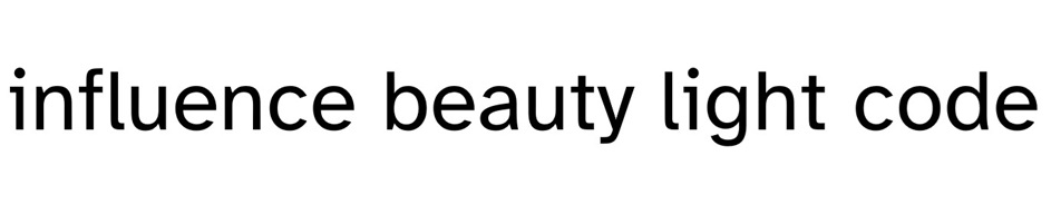 INFLUENCE BEAUTY LIGHT CODE