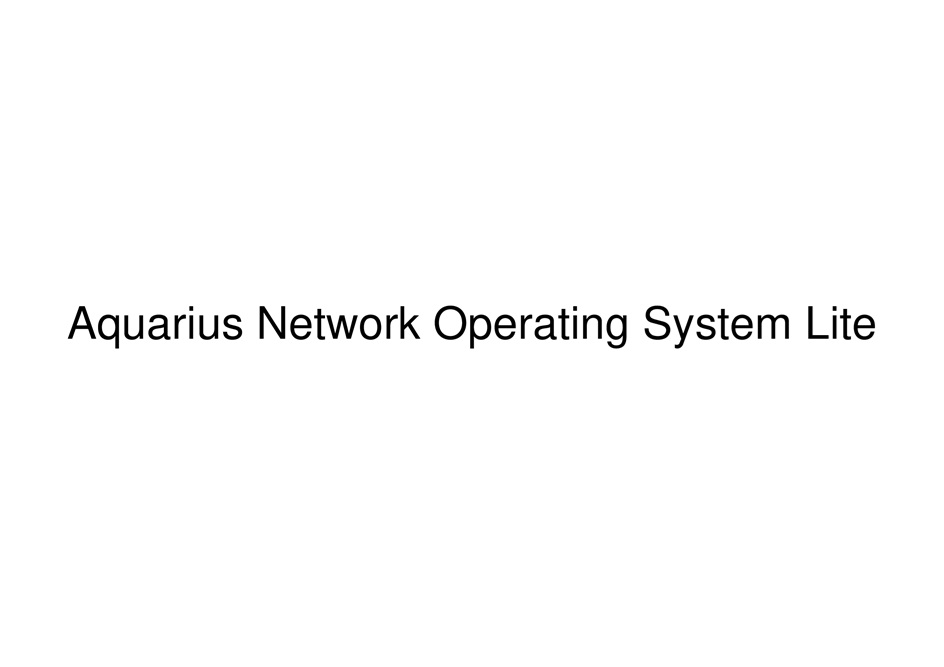 AQUARIUS NETWORK OPERATING SYSTEM LITE