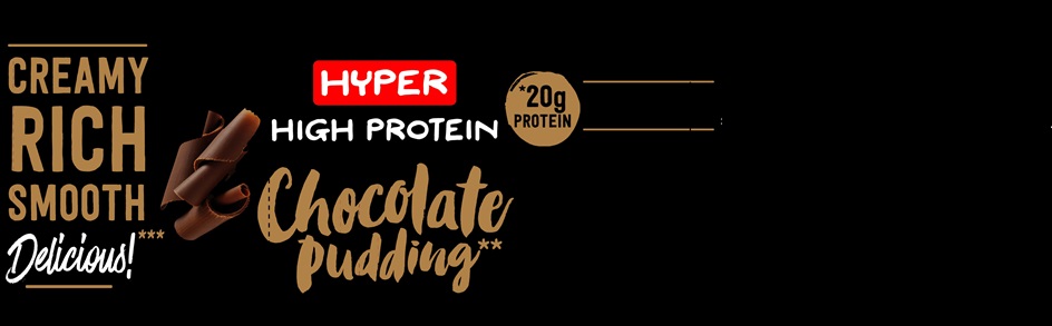 HYPER HIGH PROTEIN CHOCOLATE PUDDING CREAMY RICH SMOOTH DELICIOUS