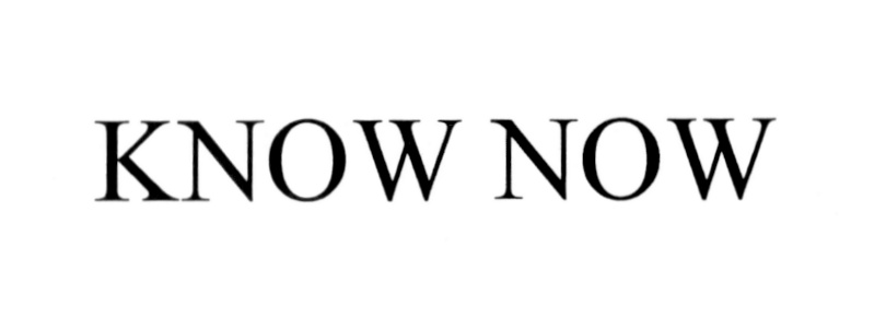 Now we know. Now you know лого. The know. Logo know read.