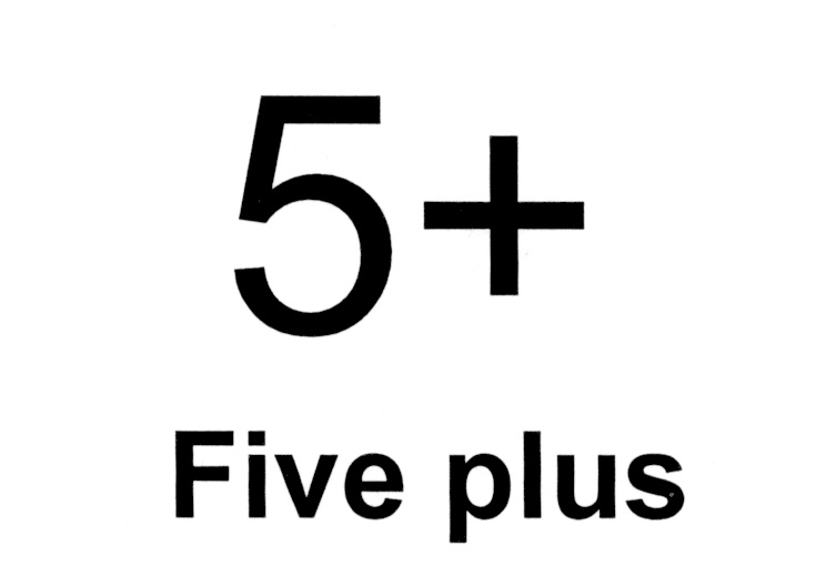 Плюс 5 какая. Five Plus эмблема. -5+(-5). Плюс файф слушать. Сколько будет Five плюс Five.