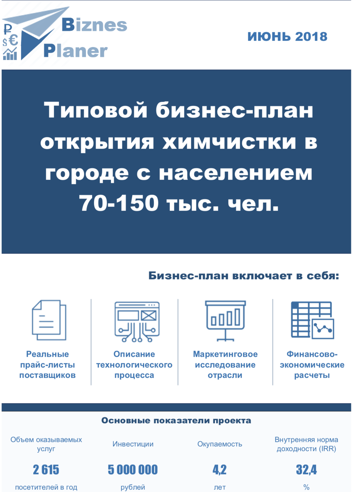 Бизнес план химчистка одежды инвестиционный план