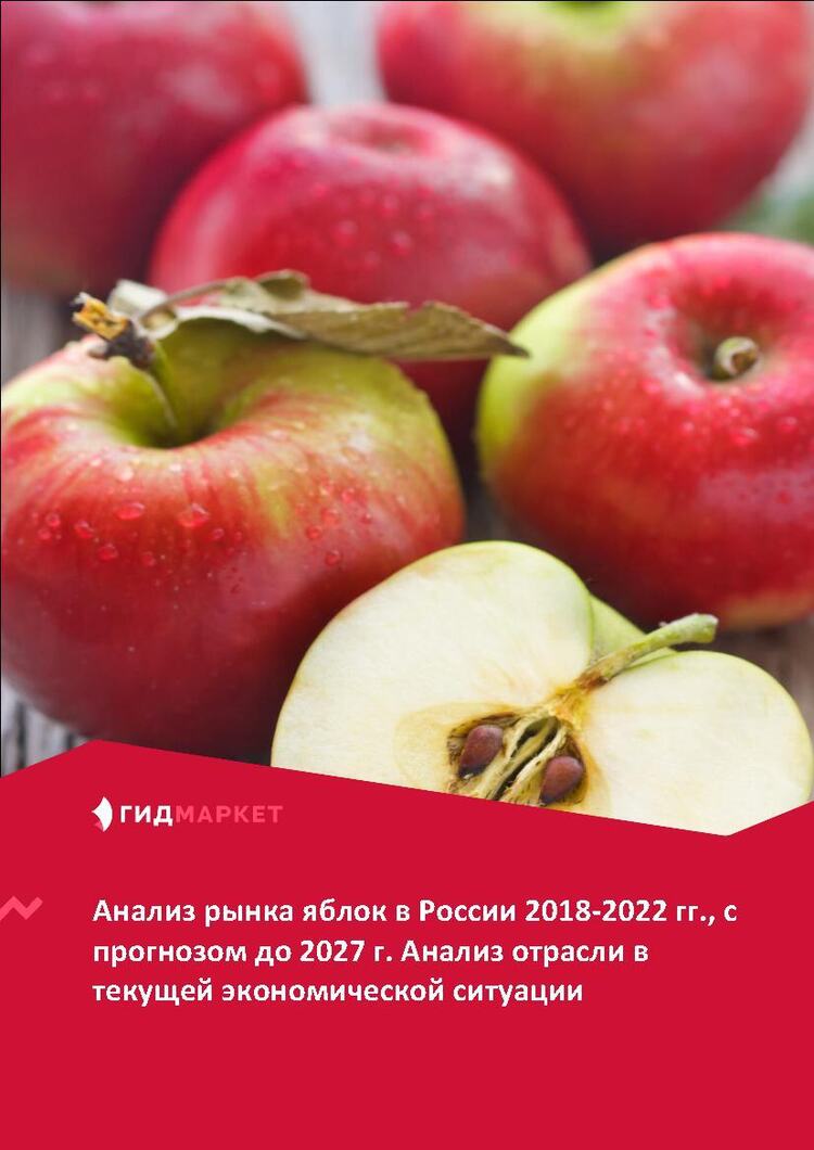 Маркетинговое исследование рынка яблок в России 2018-2022 гг., с прогнозом  до 2027 г. Анализ отрасли в текущей экономической ситуации (с обновлением)  :: РБК Магазин исследований