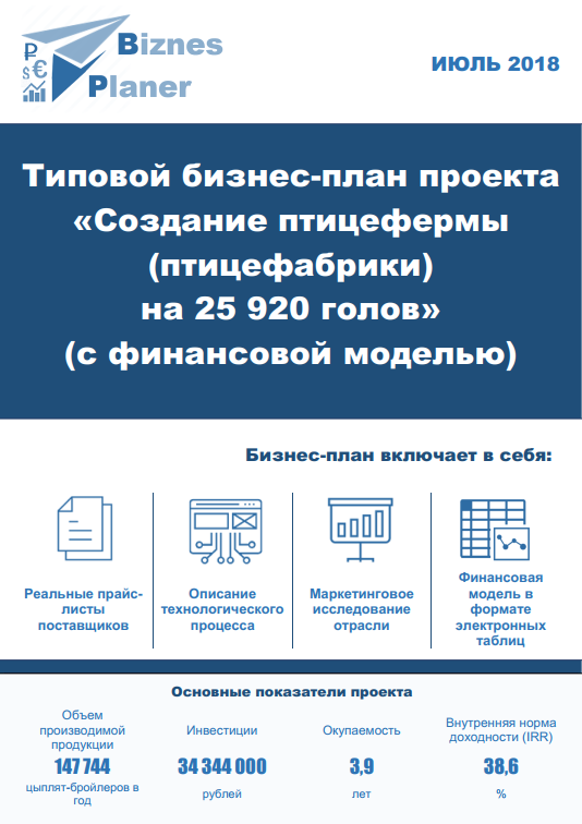 Бизнес план лпх птицеводство для соцзащиты образец