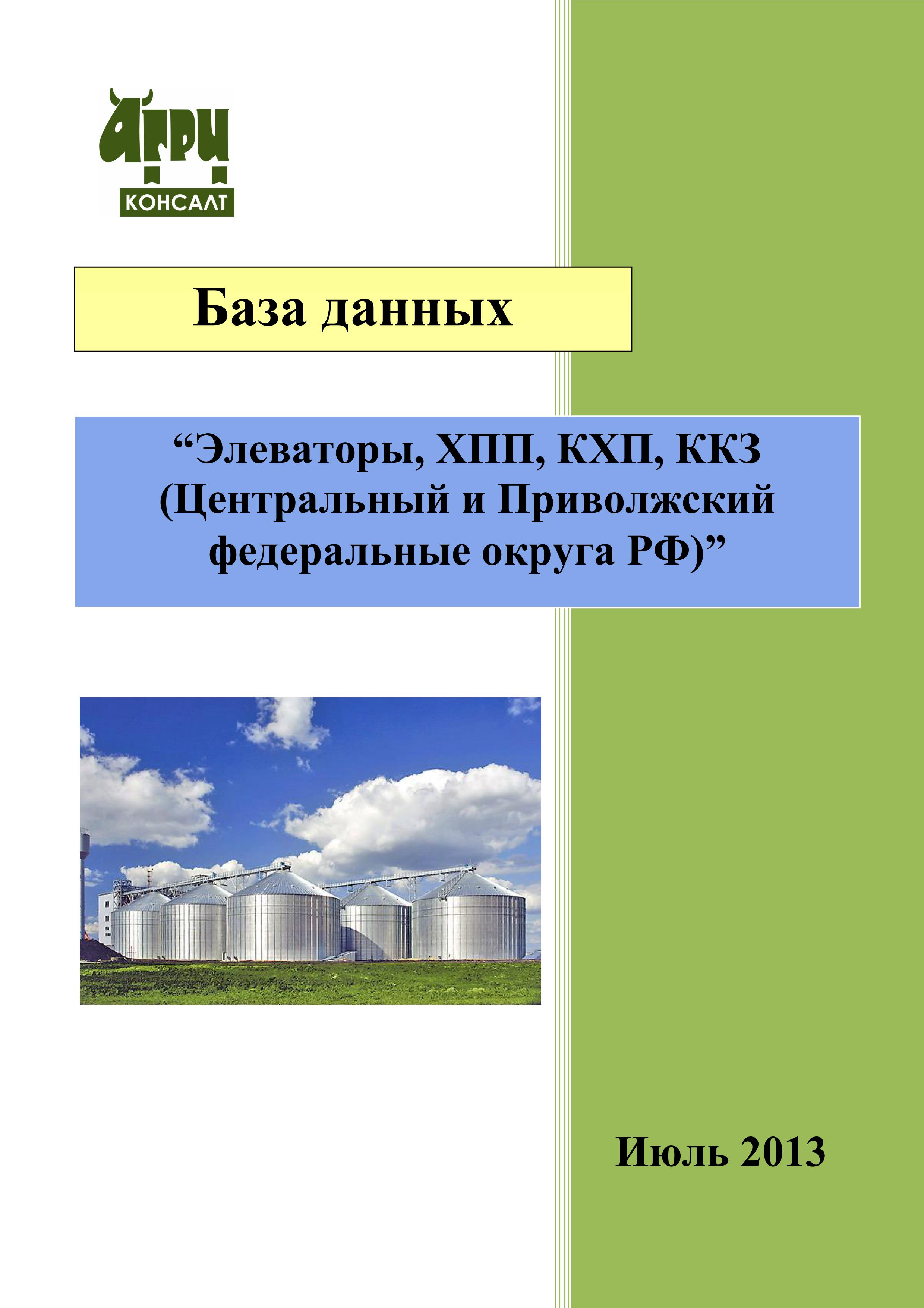 База данных “Элеваторы, ХПП, КХП, ККЗ (Центральный и Приволжский  федеральные округа РФ)” :: РБК Магазин исследований